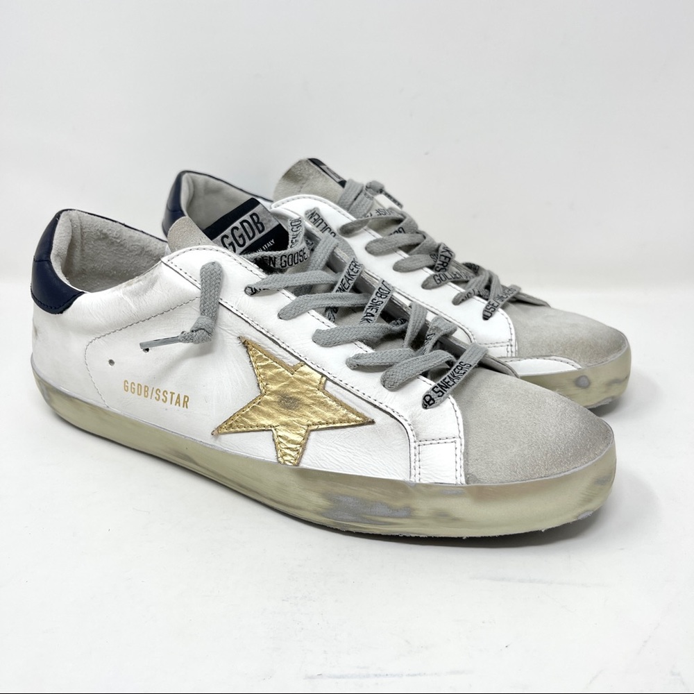 Golden Goose White Gold Star Low-Top Sneakers Size 44 - Picture 2 of 16